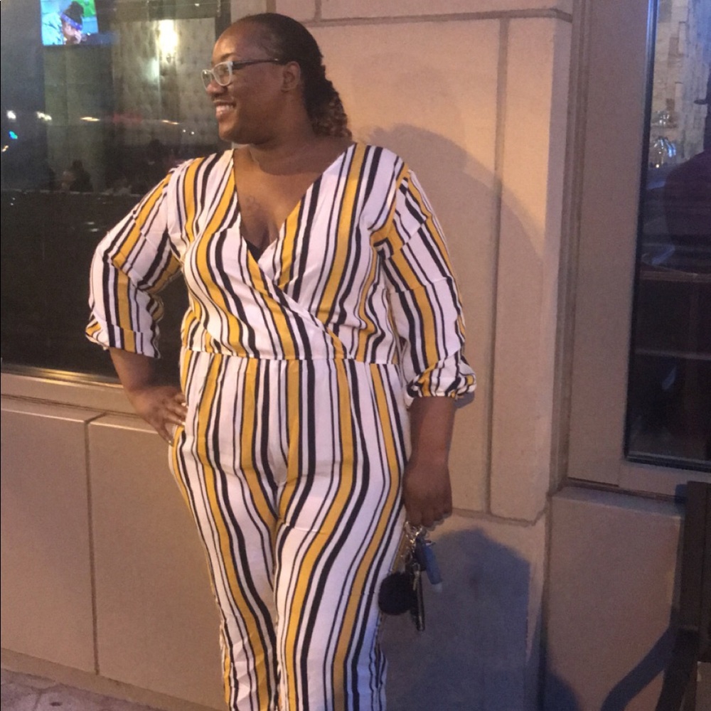 Striped romper